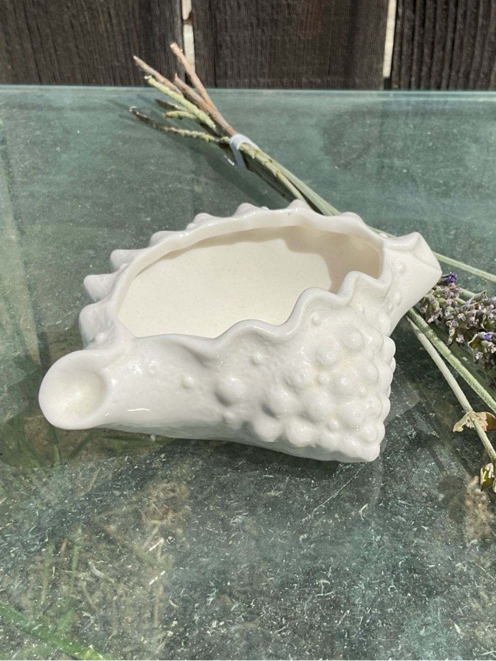 VTG Ceramic Shell Dish | Seashell Bowl Coastal Decor Trinket Dish